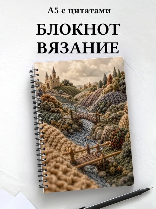 Блокнот Вязание с мотивирующими цитатами