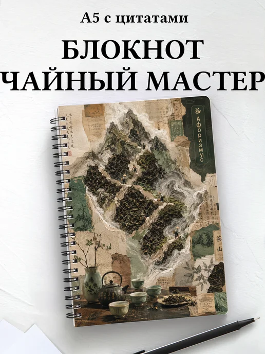 Блокнот чайного мастера с мотивирующими цитатами