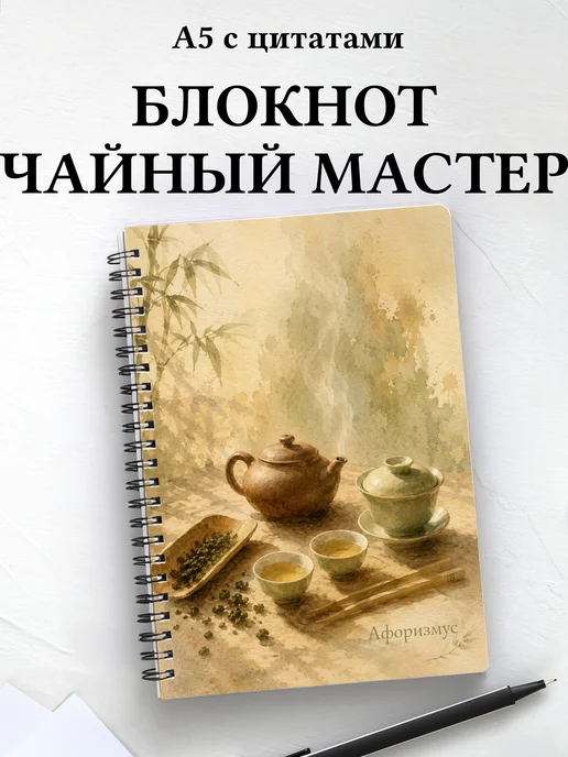 Блокнот чайного мастера с мотивирующими цитатами