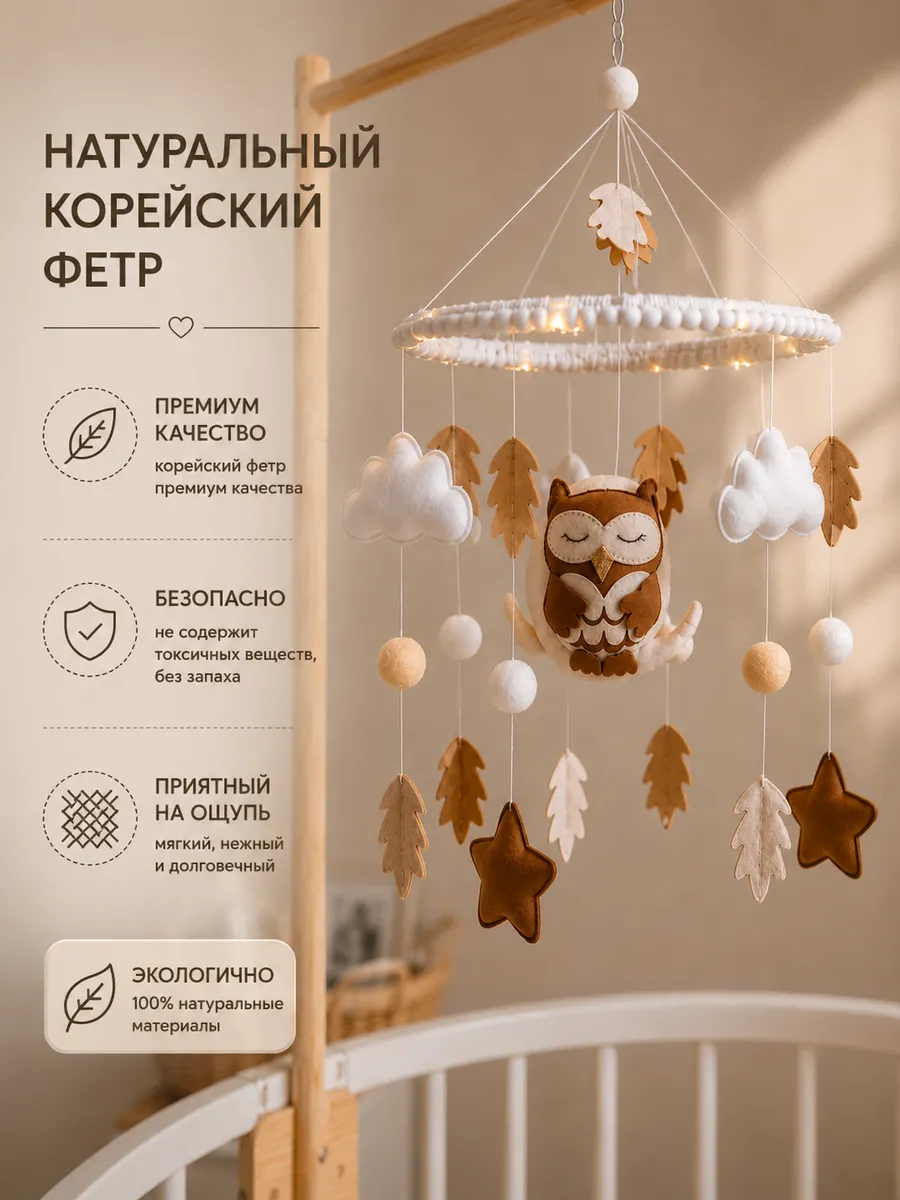Мобиль в кроватку для новорожденных