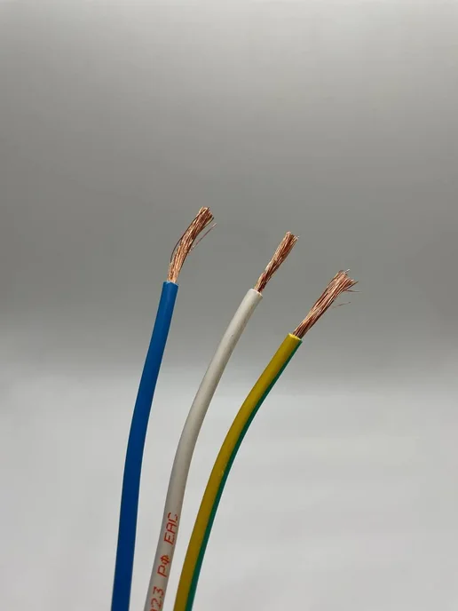 TDM Electric Комплект кабеля ПуГВ нг(А)-LS 1x6, 1 метр, 3 цвета, 1x1.5, 1 м, фото 2