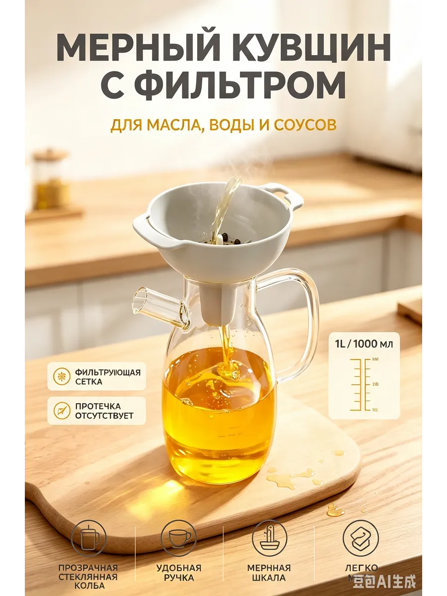 Воронка кухонная, диаметр 6, 8, 10 см, 4 шт