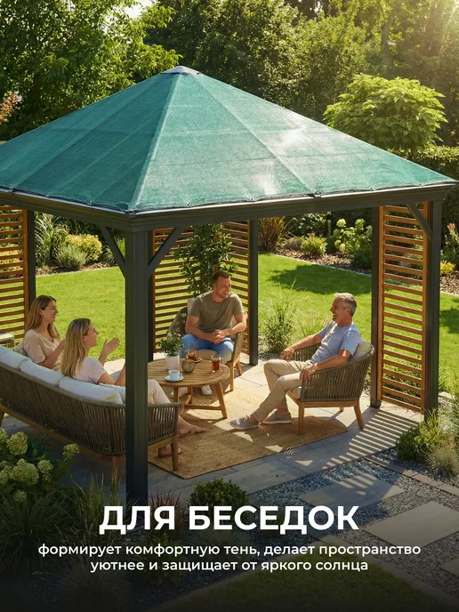 ЧЗМ Сетка затеняющая 55% для теплиц заборов 4х5м, 4x5 м, в упаковке 1,3 кг, фото 3