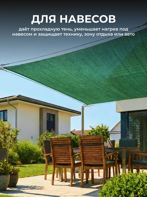 ЧЗМ Сетка затеняющая 55% для теплиц заборов 4х5м, 4x5 м, в упаковке 1,3 кг, фото 7
