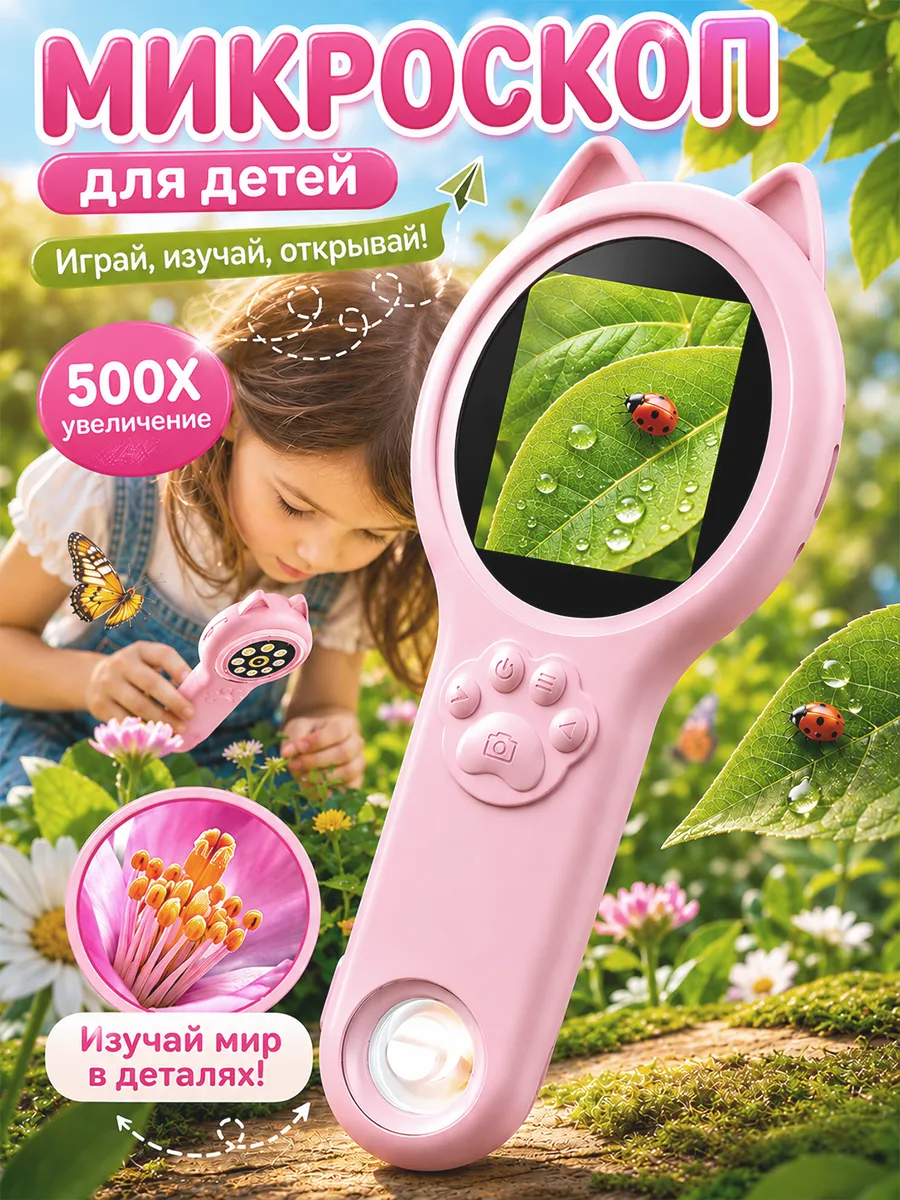 Mикроскоп детский Подарочный цифровой