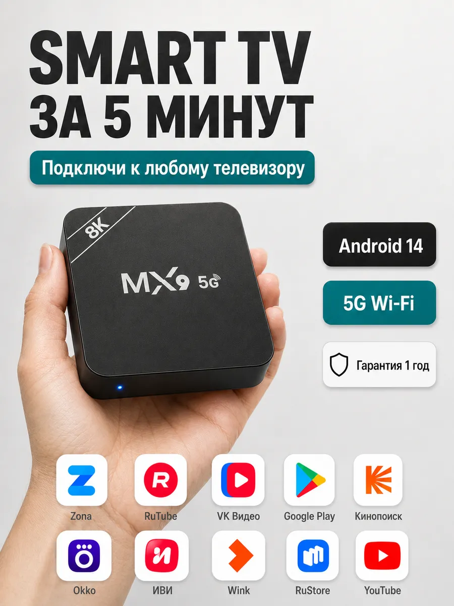 Смарт ТВ приставка с WiFi