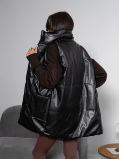 Жилет утепленный демисезонный удлиненный на молнии