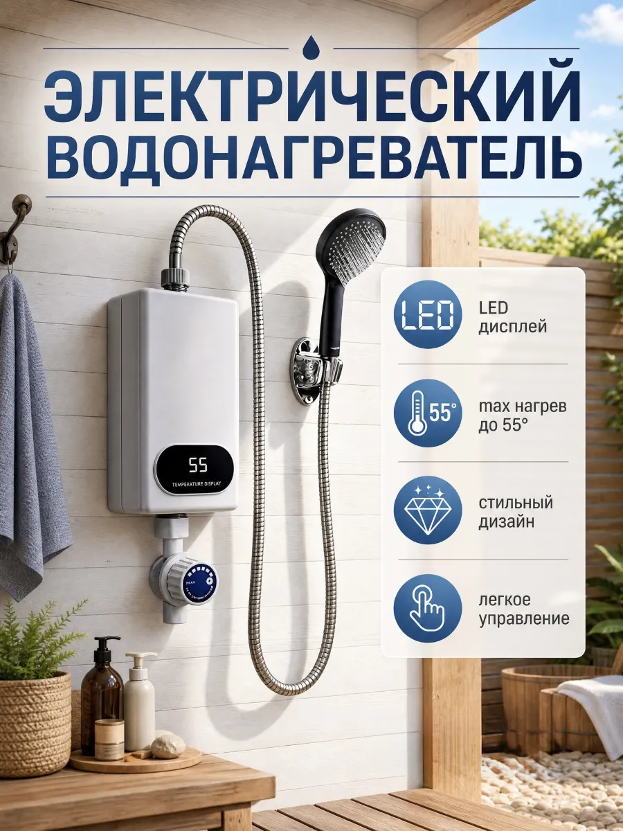 Электрический водонагреватель проточный