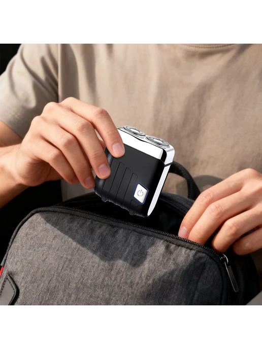 Мини электробритва Dual Head, Type-C, в дороге, Black, черный, фото 5