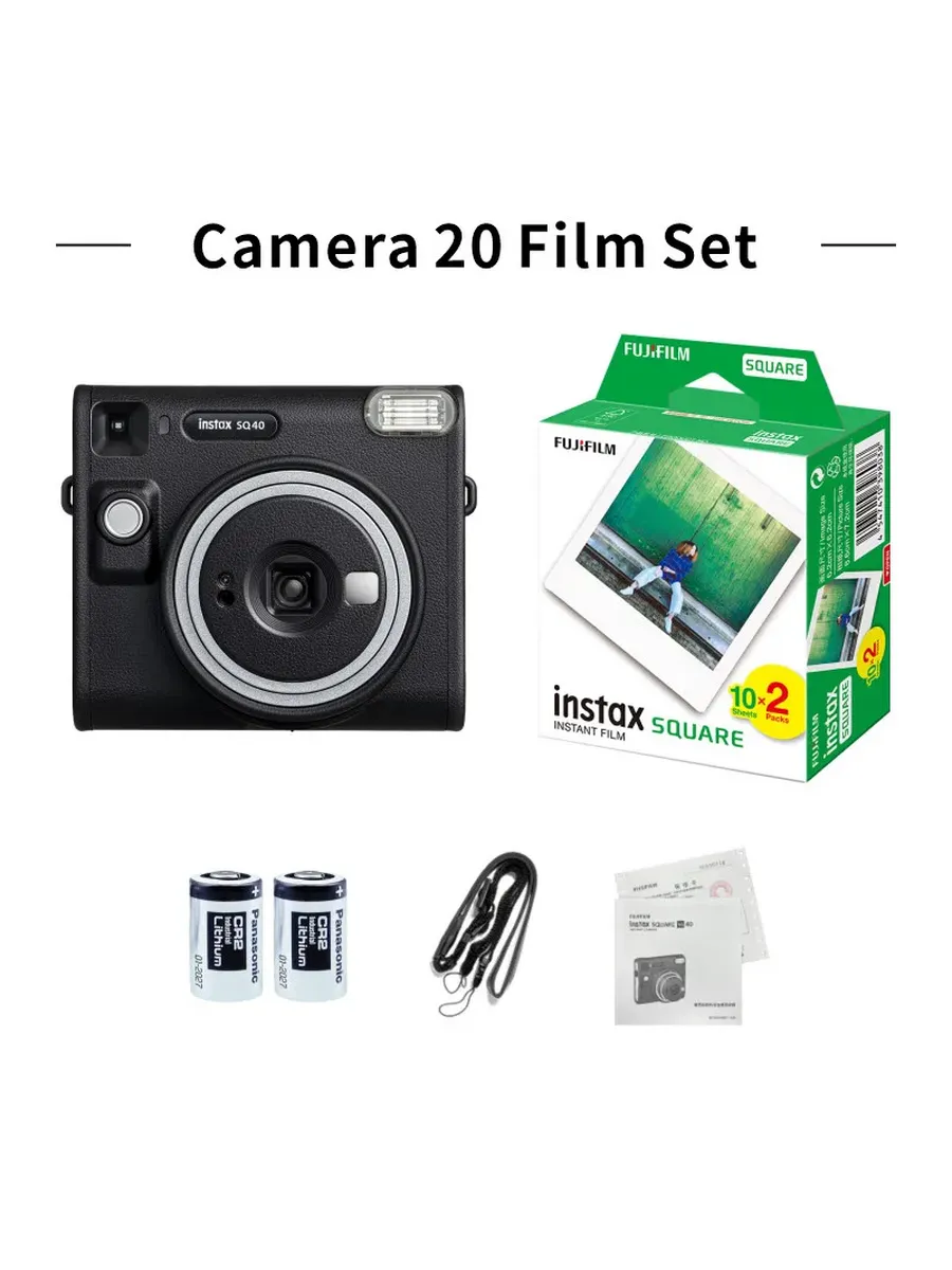 FUJIFILM Instax SQUARE SQ40, черный, 20 листов
