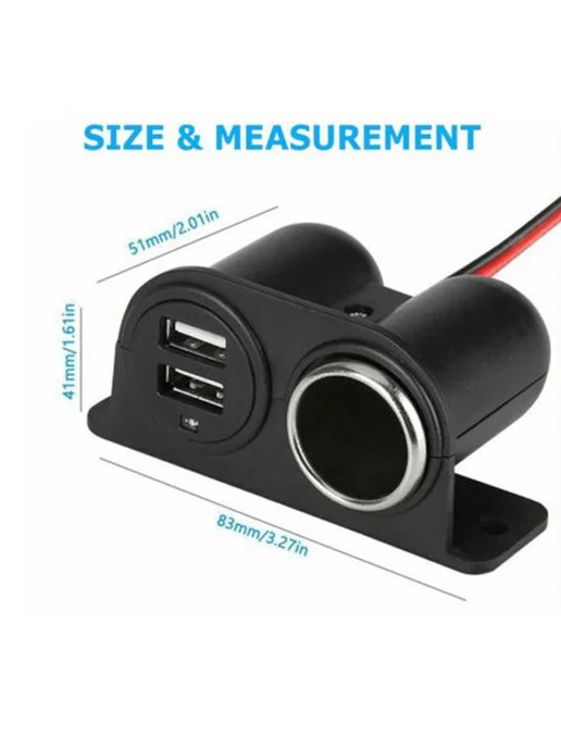 Автомобильный адаптер с двойным USB 5В 3.1А, вариант, фото 2