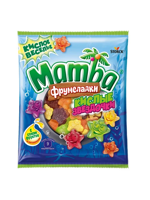 Mamba Мармелад жевательный кислые звездочки, 2 шт по 70г, 2 шт, 70 г, фото 2