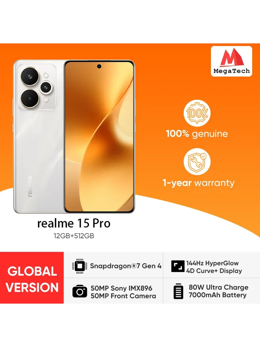 Смартфон 15 Pro 5G, 12 512ГБ, global Realme 1144927933 купить в интернет‑магазине Wildberries