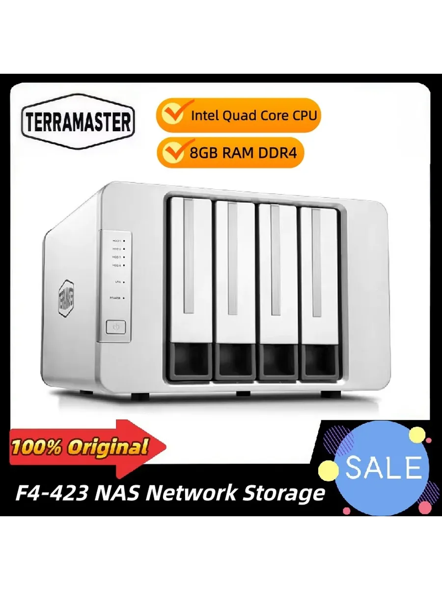 TerraMaster F4-423 4-портовый сетевой сер�