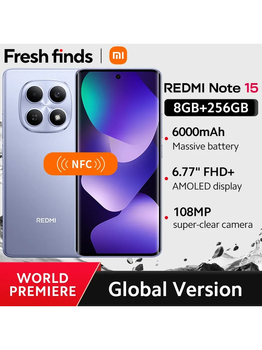 Смартфон Xiaomi Redmi Note 15, 8/256ГБ, global