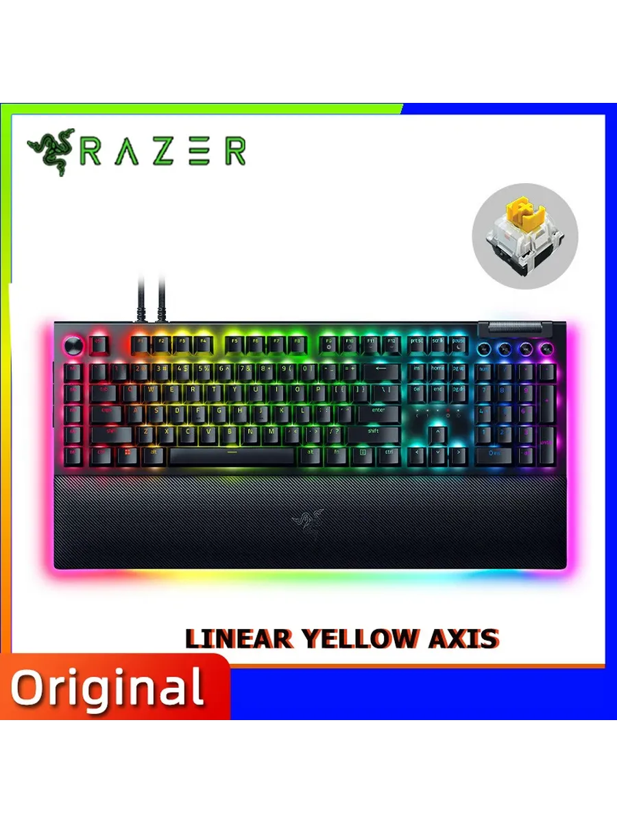 Razer BlackWidow V4pro Механическая игровая клавиатура Зелён