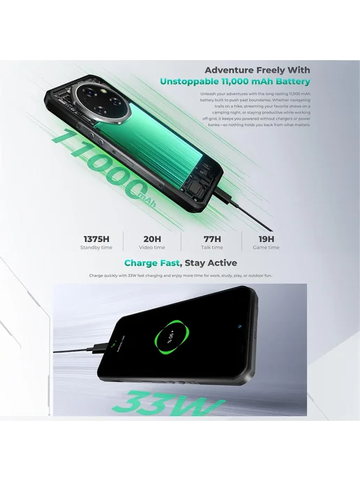 Смартфон OUKITEL Wp62 12/512 ГБ, серый, фото 3