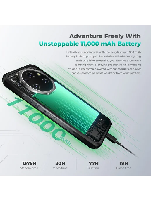 Смартфон OUKITEL Wp62 12/512 ГБ, серебристый, фото 5