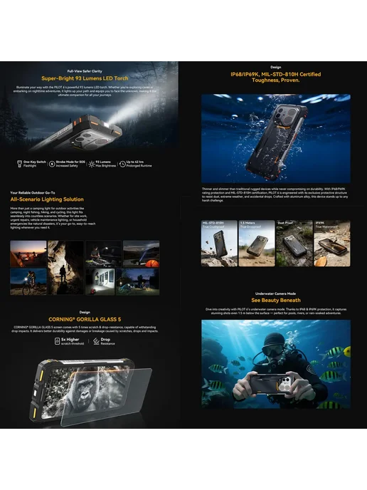 Смартфон Blackview Oscal Pilot 6 12/256 ГБ, черный, фото 6