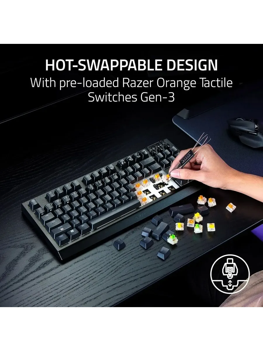Razer BlackWidow V4 Pro Pikachu беспроводная механическая кл