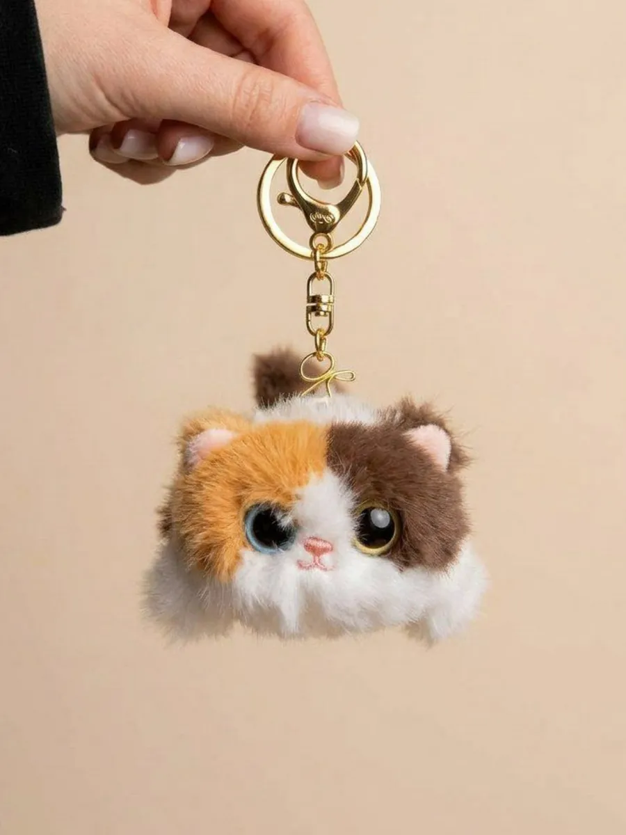 Мягкий брелок котик игрушка - подвеска, 12 см