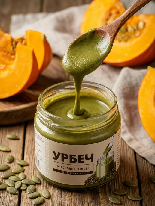 Урбеч из семян тыквы Дагестанский без сахара 1кг, 250 г, фото 6