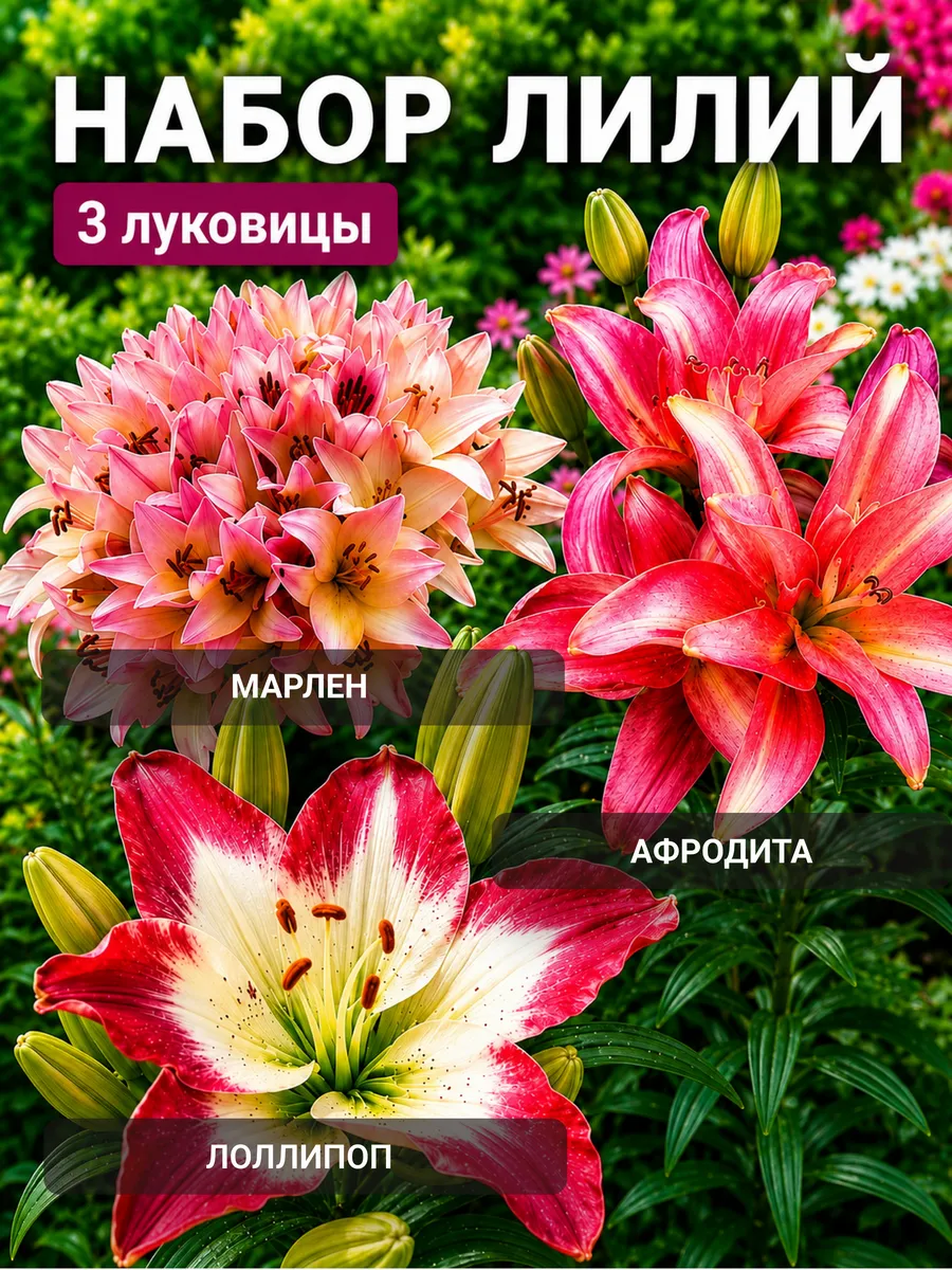 Лилия луковицы многолетние морозостойкие крупные набор