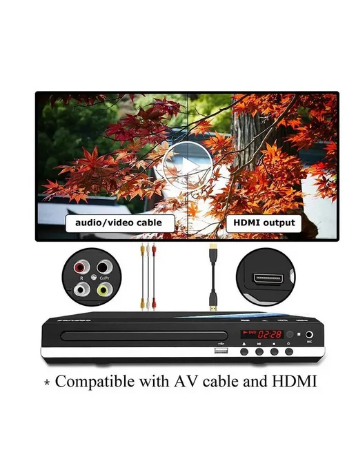 Видеопроигрыватель DVD HD GLZ33 Черный, черный, фото 8