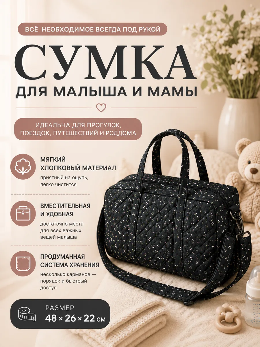 Мамина сумка для подгузников и вещей малыша