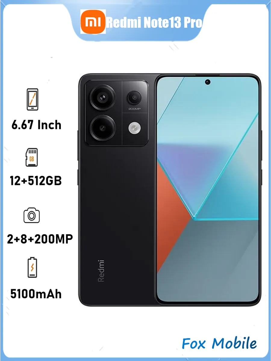 Redmi Note 13 Pro 12/256ГБ Смартфон Черный