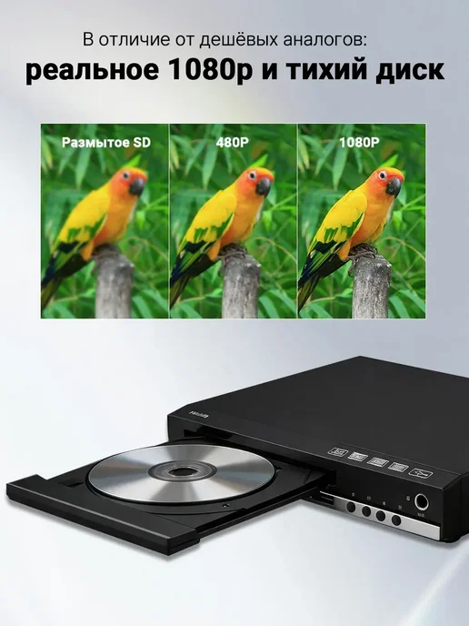 DVD плеер для телевизора с HDMI и USB двд проигрыватель, вариант, фото 3