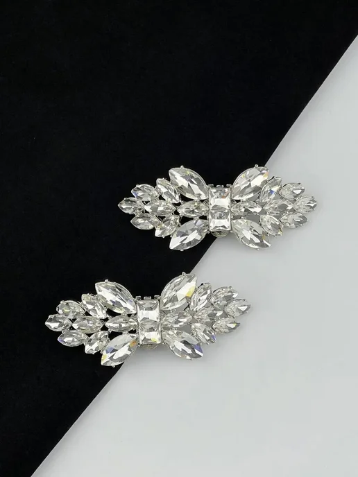 Украшение клипсы для обуви, съемное украшение для одежды, серый, фото 4