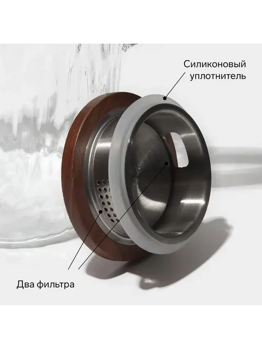 Стеклянный кувшин для воды — элегантность и практичность, белый, фото 3