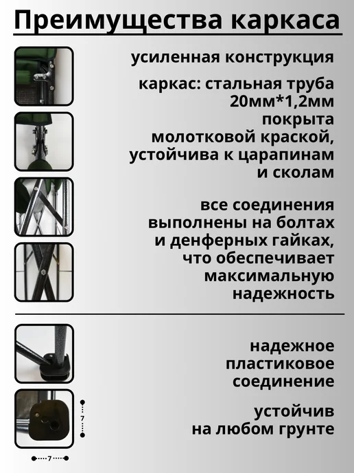 Кресло F6 хаки, вариант, фото 3