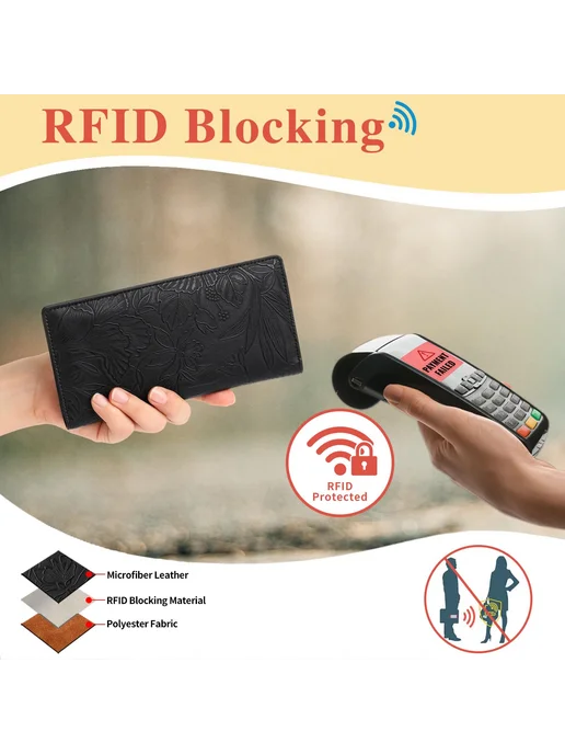 FALAN MULE ультратонкий женский кошелек кожа RFID блокировка, вариант, фото 7