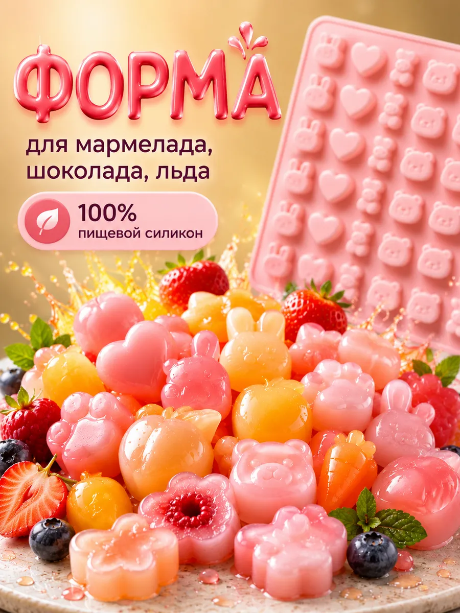 Силиконовая форма для шоколада конфет мармелада