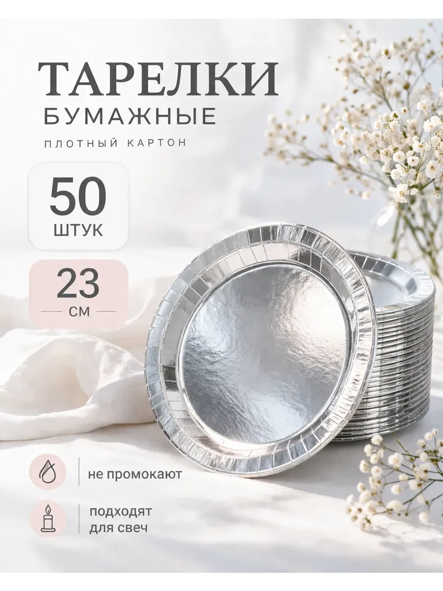 Тарелки праздничные бумажные