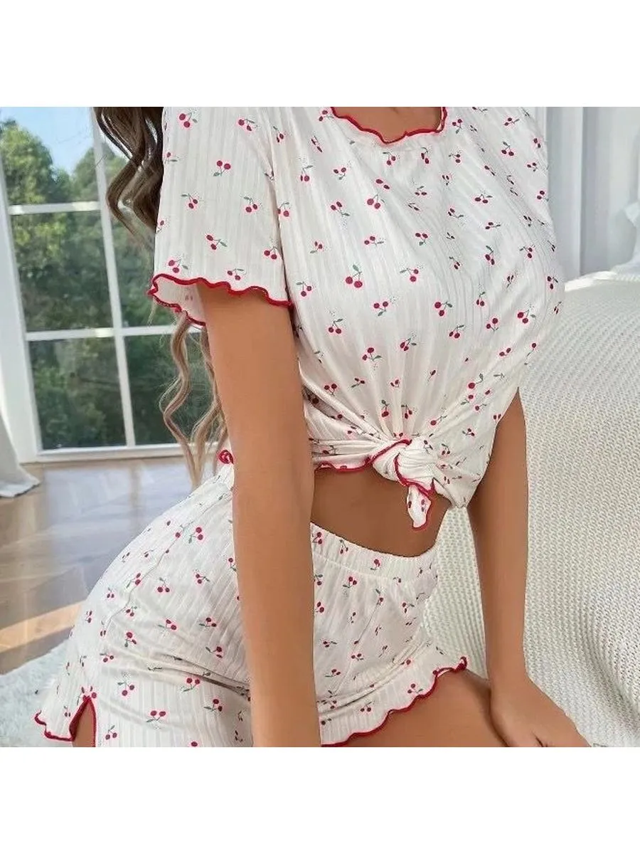 Комплект пижам с коротким рукавом для женщин