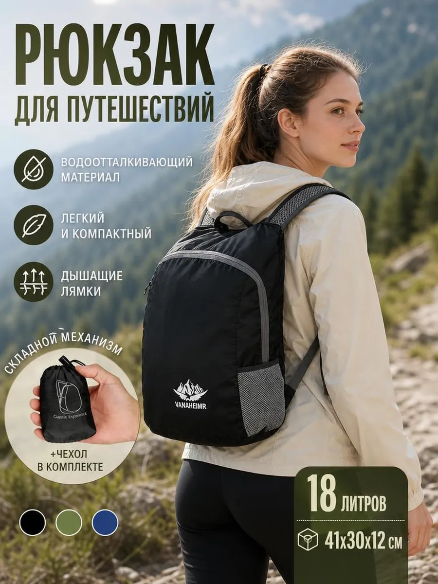 Рюкзак легкий складной для путешествий