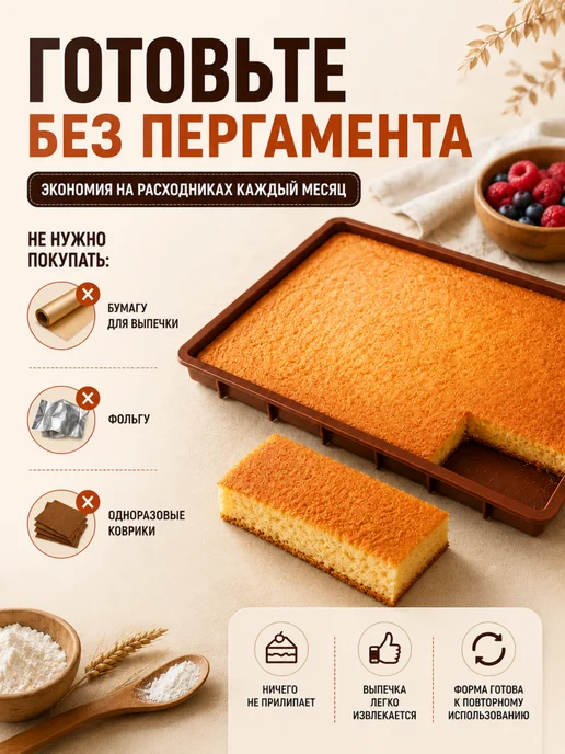 Sweetingridients Силиконовый коврик для раскатки теста, 2 шт, фото 4