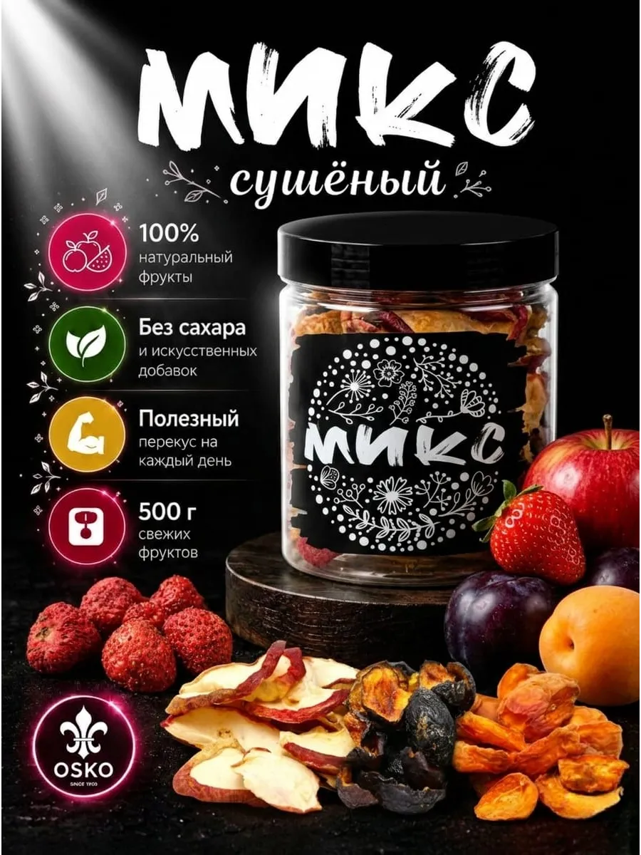 Микс из сушеных ягод и фруктов