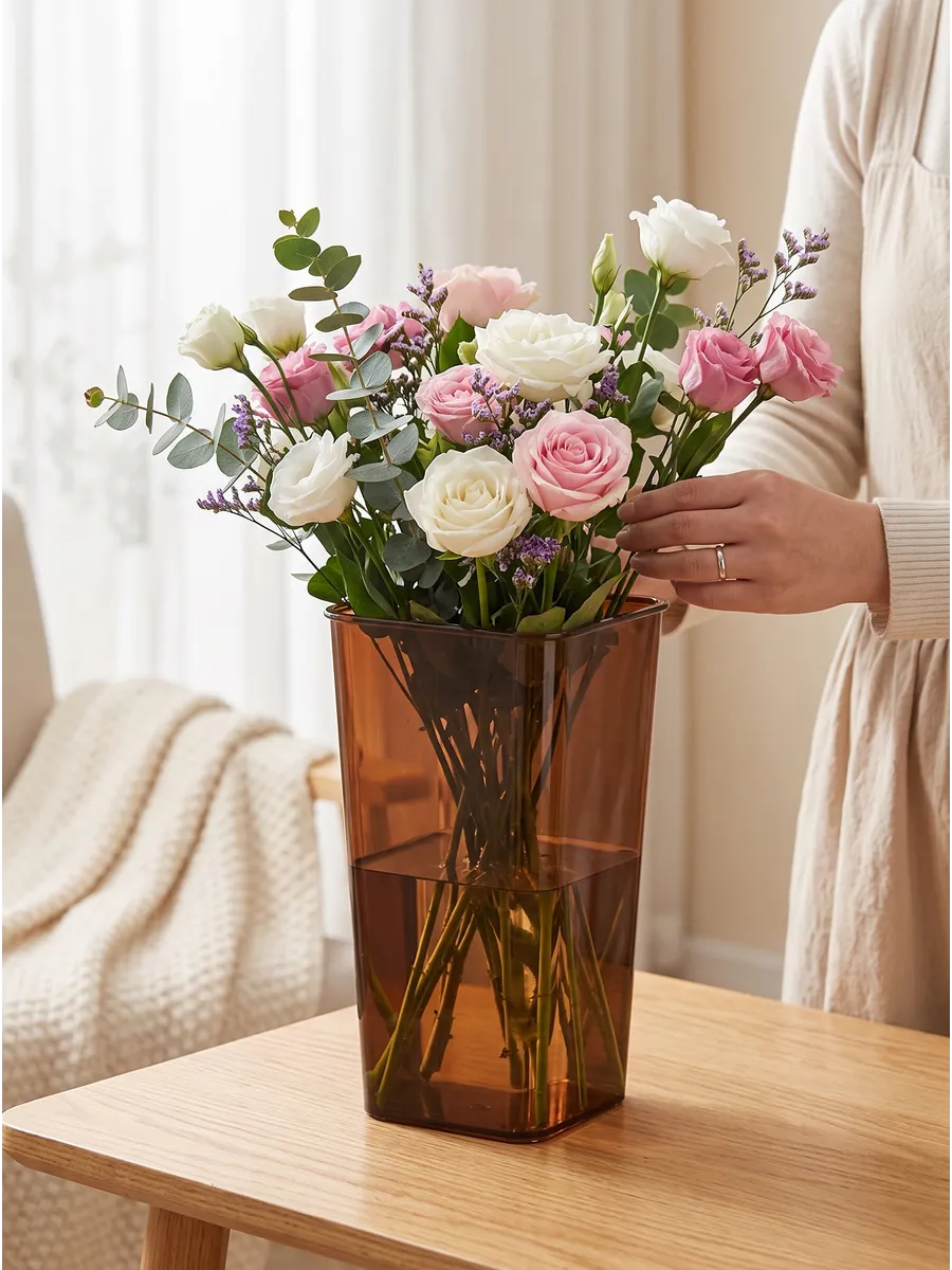 Ведра для цветов Гома прозрачный 24.5cm*14cm*11cm P.TMFT000S Китай