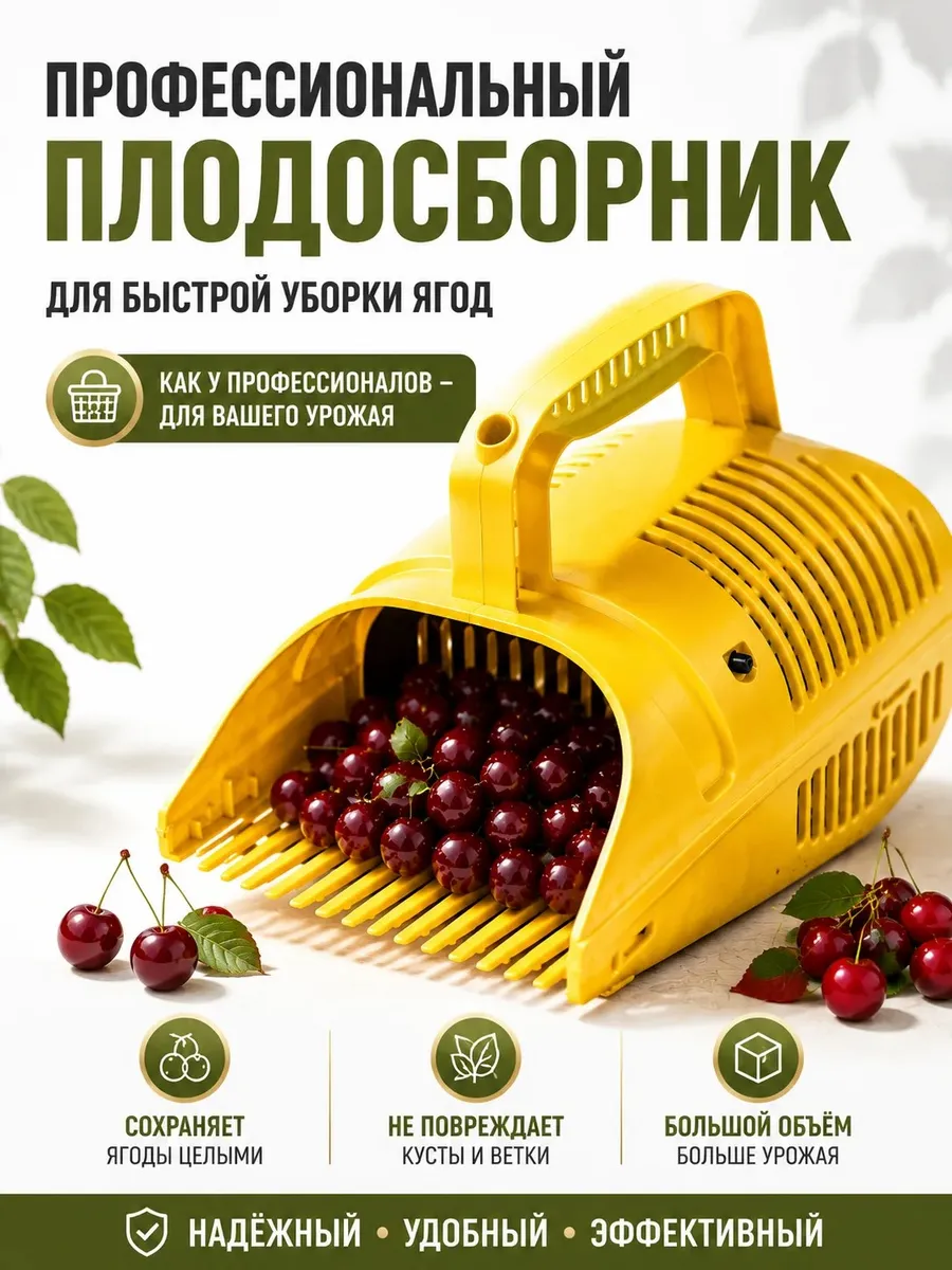 Плодосборник для ягод с заслонкой