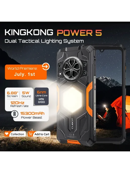 Смартфон Cubot King Kong Power 5 6/128 ГБ, синий, фото 7