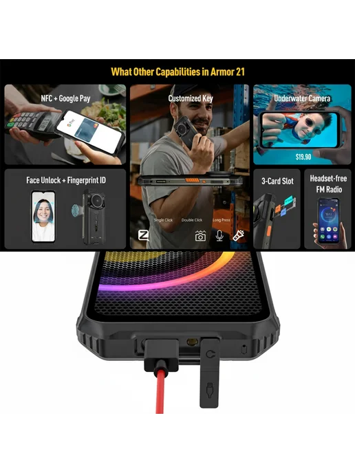 Смартфон Ulefone Armor 21 8/256 ГБ, цвет не указан, фото 7