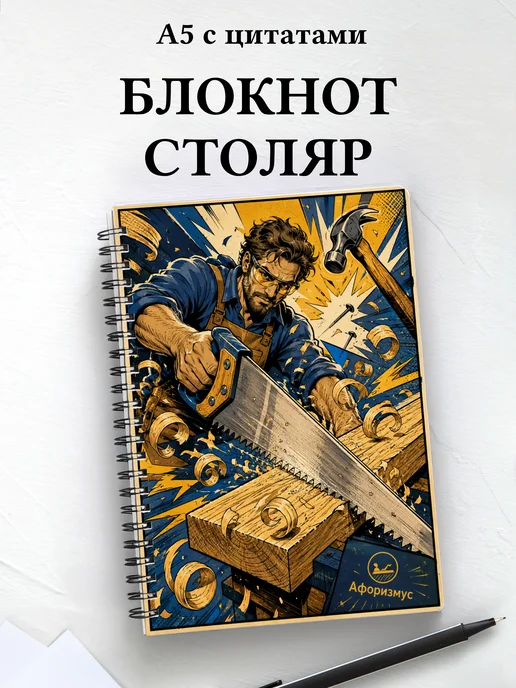 Блокнот столяра с мотивирующими цитатами