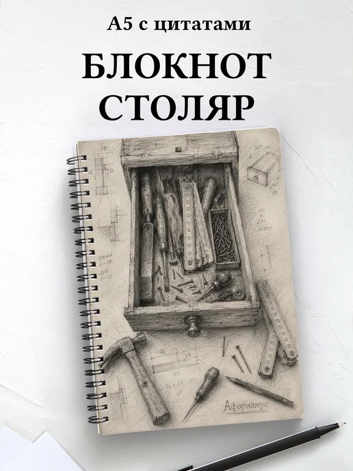 Блокнот столяра с мотивирующими цитатами