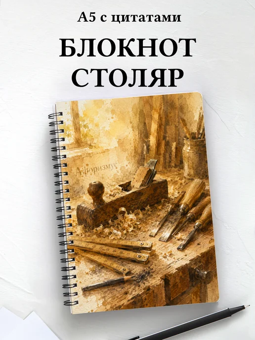 Блокнот столяра с мотивирующими цитатами