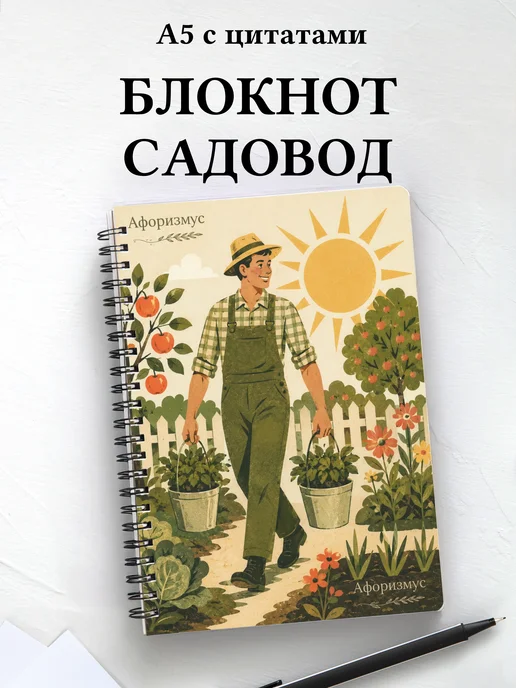 Блокнот садовода с мотивирующими цитатами