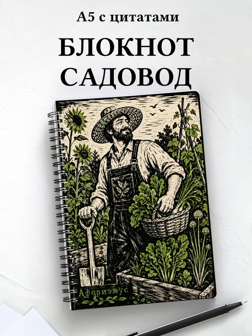 Блокнот садовода с мотивирующими цитатами